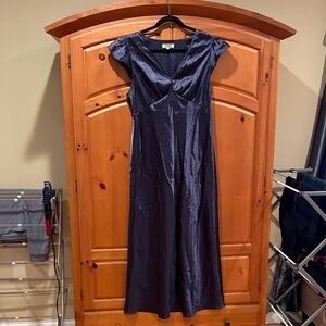 Old Navy Dark Blue Maxi Dress with Cap Sleeves